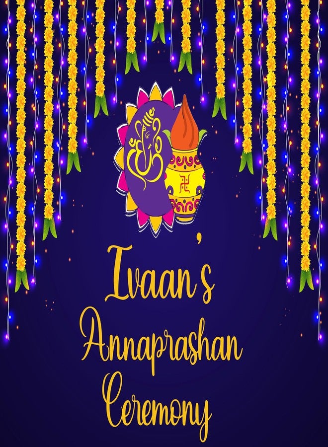 ثيم ماي بارتي لافتة خلفية مخصصة لحفلة أنابراشان للأطفال - 4 أقدام × 4 أقدام - Image 3